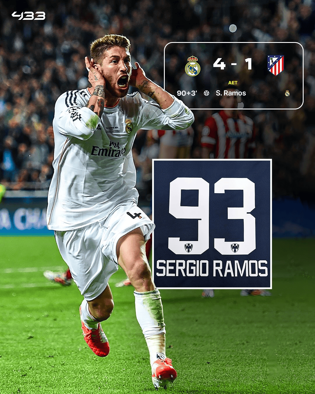 Sergio Ramos ghi bàn phút 93